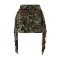 thumbnail image 4 of Women's Skirt Fashion Camo Skirt Sexy High Split Button Ripped Hem Camouflage Mini Skirts With Pockets Leisure Vacation Dailywear, 4 of 9
