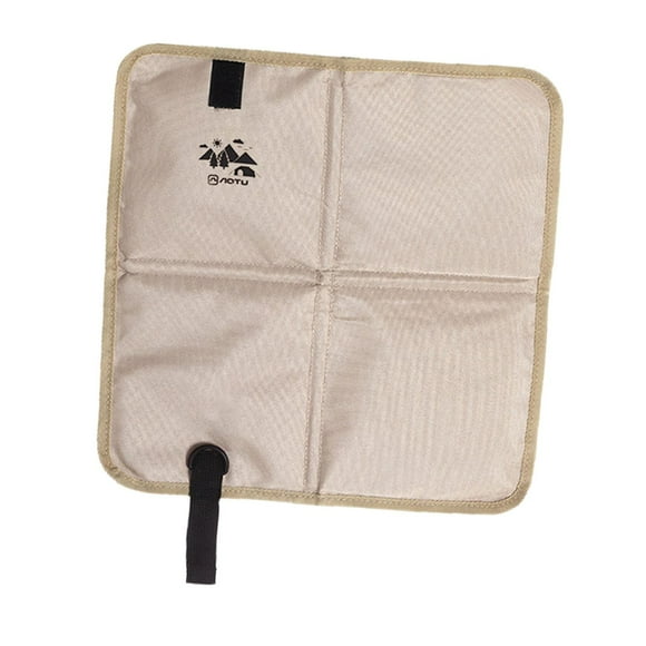 Cojín plegable para asiento de exterior, portátil, pequeño y compacto, para senderismo Caqui claro