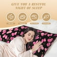 thumbnail image 3 of Bixox Girl Butterfly Print Body Pillow Cover with Zipper Closure, Cozy Fuzzy Fleece Body Pillow Case Cover 20 x 54 Inches,Long Body Pillow Pillowcase, 3 of 6