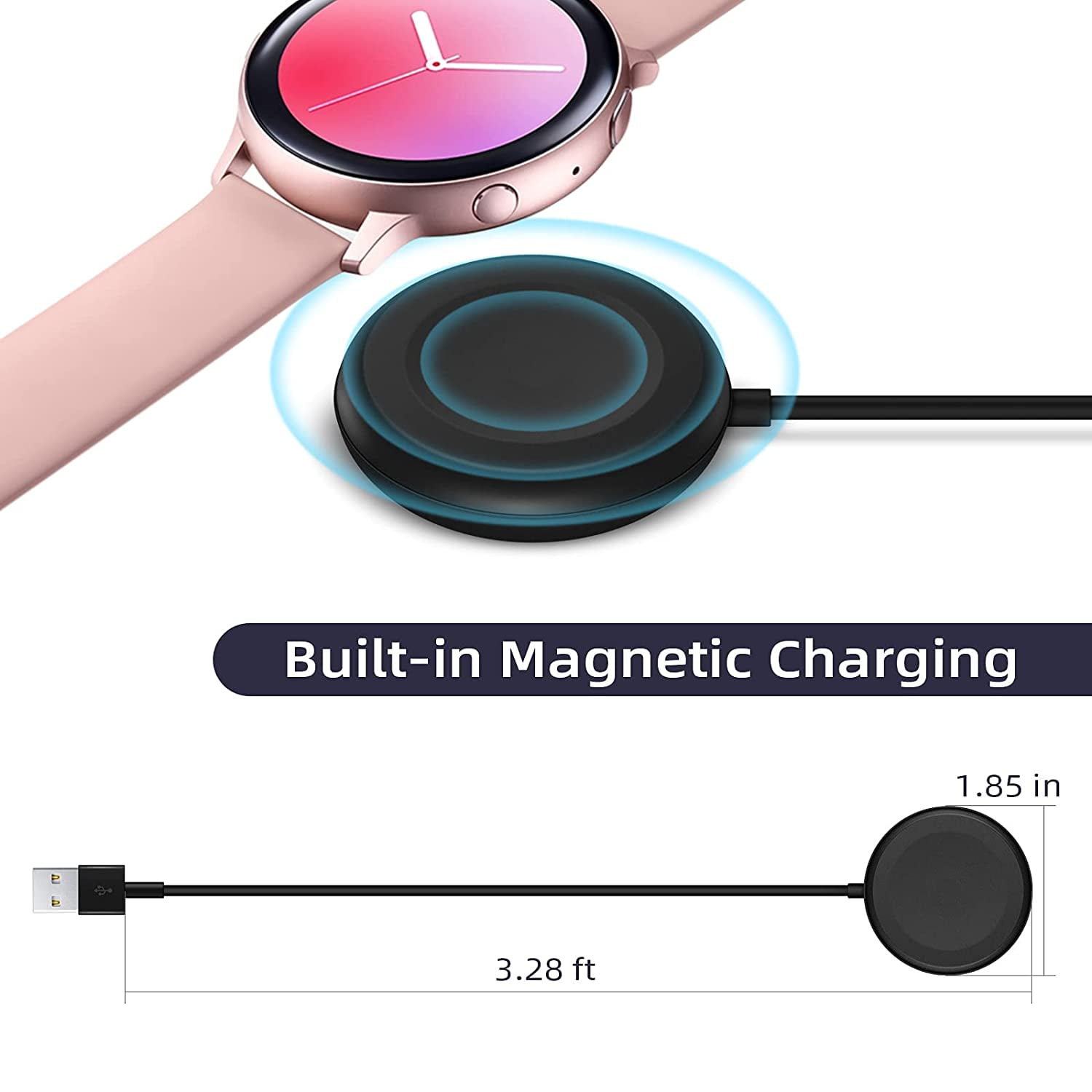 Galaxy watch 4 charger dimensions Clearance