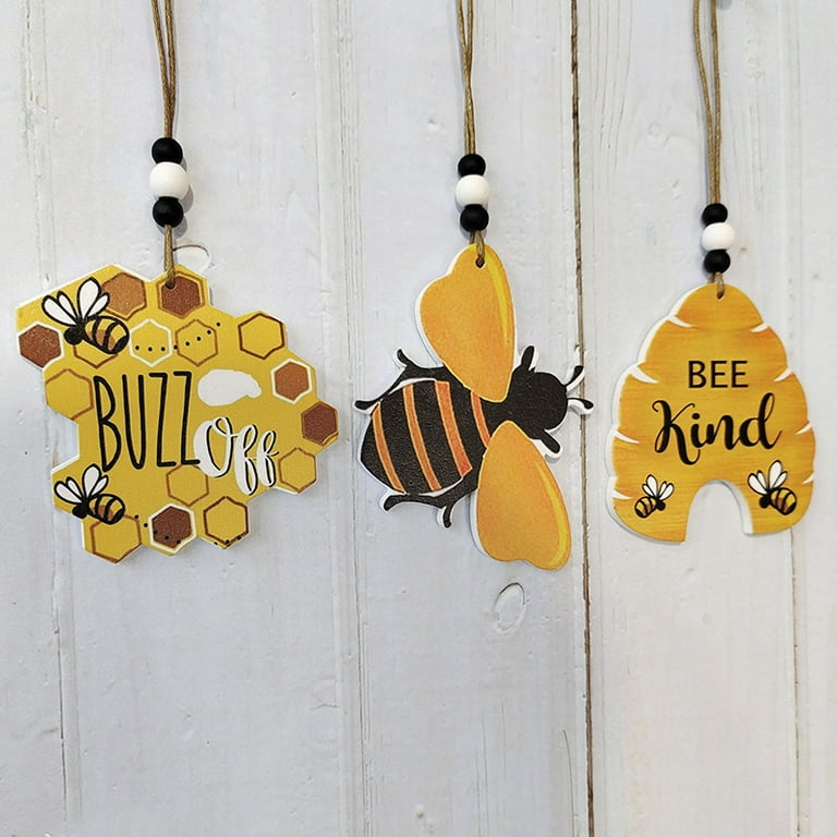 Wooden Bee Festival Decoration Pendant