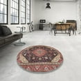 thumbnail image 4 of Ahgly Company Machine Washable Indoor Rectangle Traditional Camel Brown Area Rugs, 5' x 8', 4 of 7