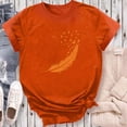 thumbnail image 4 of Dadaria Matters Tee pour Femmes Chemise Orange Manches Courtes T-Shirt Col Rond Hauts Été Chandail Blouses S, 4 of 5