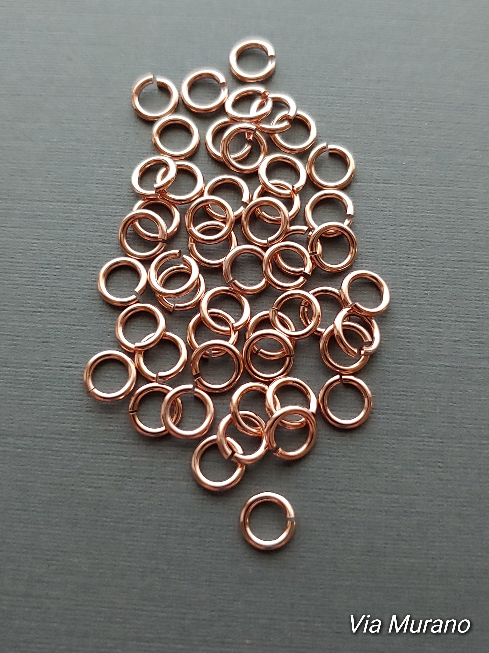SNAPEEZ II ULTRAPLATE Jump Rings 6mm 24 kt. Rose Gold Plate. See