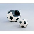 thumbnail image 1 of ACME All Star 2Pc Pack Chair & Ottoman, Soccer: White & Black, 1 of 2