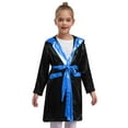 thumbnail image 5 of TiaoBug Kids Boys 3Pcs Boxing Satin Hooded Boxing Robes with Boxer Shorts Punching Sparring Gloves Set Black&Blue 10, 5 of 7