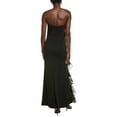 thumbnail image 2 of Aidan Mattox womens  Cascading Rose Column Gown, 0, Black, 2 of 3