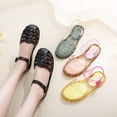 thumbnail image 6 of Jelly Mesh Ballet Ballerina For Women Adult Hollow Jelly Clear Sandals Beach Ballet Low Heel Comfortable Summer Beach Jelly Shoes, 6 of 8