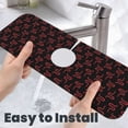 thumbnail image 6 of Pofeuu Red Snake Print Splash Guard for Sink Faucet Sink Gadgets-Splash Guard Behind Faucet Drip Catcher for Kitchen, Bathroom,Sink Mat, 6 of 7