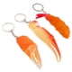thumbnail image 3 of 3pcs encantadores llaves de llaves en forma de cangrejo llave colgante de camarones fritos adorno, 3 of 5