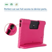 Dteck Handle Case For Lenovo Yoga Smart Tab YT-X705 Yoga Tab 5 YT-X705F 10.1 Inch Tablet 2019 , Heavy Duty EVA Foam Shockproof Rugged Kids Case Child Proof Cover With Stand, Hot Pink