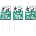 thumbnail image 3 of 3pcs Please Clean Up After Your Dog Signs Yard Warning Signs No Pooping Dog Lawn Signs, 3 of 8
