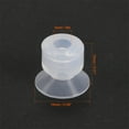 thumbnail image 2 of Uxcell 15mm Diameter M5 Joints Clear Silicone Miniature Vacuum Suction Cup, 2 of 5