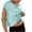 Light Blue1, variant on AherBiu Yoga Crop Tops for Women Cap Sleeve Hollow Back V Neck Activewear Workout Tops Tees Shirts