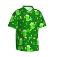 thumbnail image 2 of Easygdp St Patrick's Day2 Men's Hawaiian Shirts Print Lapel Short Sleeve for Beach, vacation, party, casual occasions - X-Large, 2 of 9