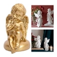 thumbnail image 1 of Estatuil de ángel de resina, decoración de niña de , estante hermosa oración escultura detalda, decoración del hogar oración de hadas, e , Oro 1 Los 30x15cm Soledad Estatuilla de ángel, 1 of 4