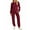 Red, variant on Two Piece Sets for Women Casual Outfits Sets Textured Long Sleeve Shirts and Long Pants Lounge Set Fall Pajama Sets with Pockets