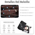 thumbnail image 3 of Women's Handbags Flowers Pattern Crossbody Bags Pom Pom Decoration Handbags Tote Bags for Ladies Shoulder Bag PU Leather, 3 of 4