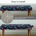 thumbnail image 6 of XYZCANDO Stretch Fabric Bench Covers for Home Hotel, Polyester Spandex Anti Abrasion Dining Room Bench Covers with Easy Install, 6 of 9