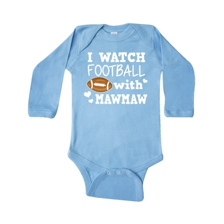 

Inktastic I Watch Football with My Mawmaw Gift Baby Boy Long Sleeve Bodysuit