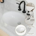 thumbnail image 6 of ARIEL Monroe 60 Inch Single Oval Sink Bathroom Vanity With Carrara White Quartz Countertop 1.5 Inch Edge In White, 6 of 6