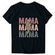 thumbnail image 1 of Camiseta de Cuello Redondo Impresa Del Día de la Madre para las Mujeres, Camiseta Casual de Manga Corta para la Primavera Y el Verano, 1 of 3