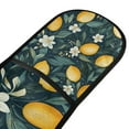 thumbnail image 4 of Yayeee Double Oven Mitt Kitchen Heat Resistant Baking 35" x7" Quilted Glove, Blue Floral Lemons, 4 of 6