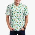 thumbnail image 2 of Balery Pineapple Printed Men’s Short Sleeve Polo Shirt, Midweight Men's Shirt,Golf Polo shirts -Medium, 2 of 8