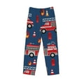 thumbnail image 4 of Fotbe Men'S Fire Truck 1classic Pajama Pants With Elastic Waist And Drawstring Pockets，Pajama Pants Mens Lounge Pants Super Soft, 4 of 9