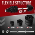 thumbnail image 5 of Yes4All 105lbs - Adjustable Dumbbell Set with Weight Plates, Star Lock Collars/Connector, 5 of 6