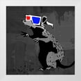 thumbnail image 2 of Stephen Chambers 26x26 White Modern Wood Framed Wall Art Titled - 3D Rat, 2 of 6
