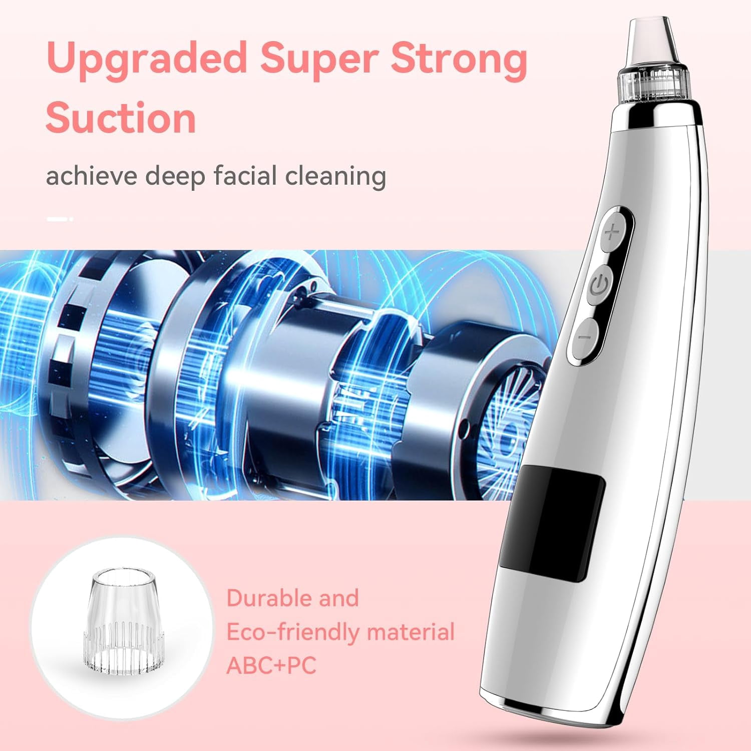 Blackhead Remover Pore Vacuum Upgraded Facial Pore Cleaner Electric Comedone Whitehead Extractor Tool-5 Suction Power,5 Probes,USB Rechargeable Blackhead Vacuum Kit for Women & Men