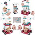 thumbnail image 4 of Juego de herramientas de limpieza de simulación para niños, barredora, fregona, aspiradora, carrito de juguete para limpieza de la casa, 4 of 6
