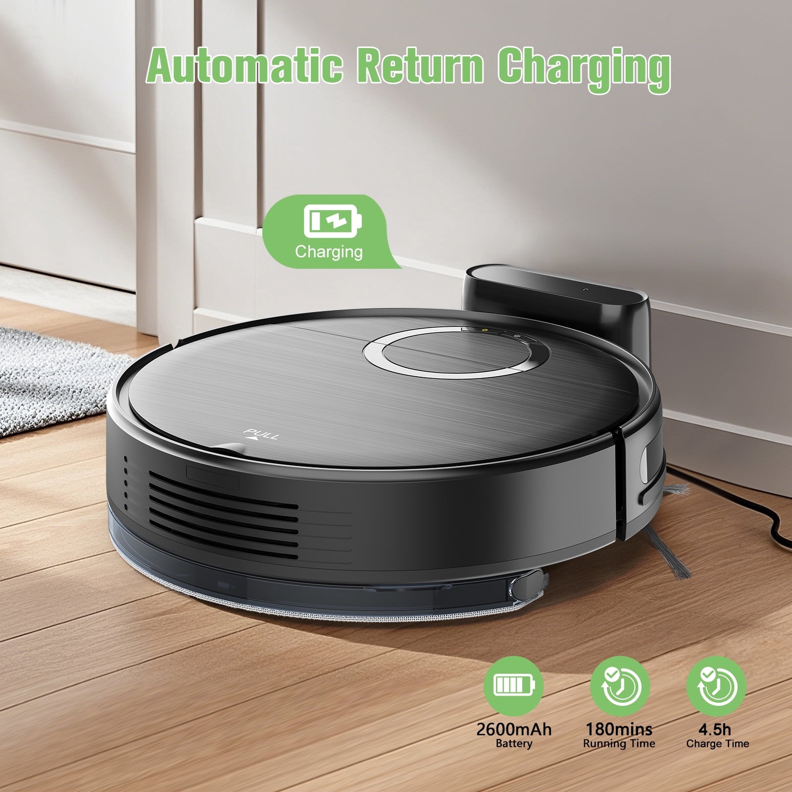ONSON BR151 Robot Vacuum Cleaner, Robot Vacuum and Mop Combo Compatible with Alexa, Blue
