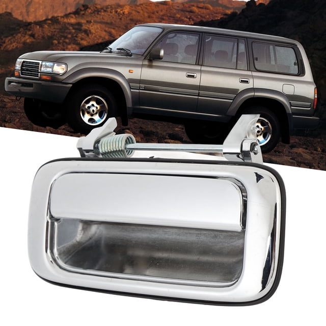 Exterior Door Handle Replacement for 80 Series 1990-1998 Stainless Steel Chrome Outer Outside Handle with Smooth Grip