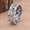 thumbnail image 2 of Ruanlalo Vintage Infinity Intertwined Cross Knot Finger Ring Women Band Party Jewelry Silver US 10, 2 of 6