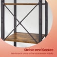 thumbnail image 3 of Industrial 6-Tier Heavy-Duty Steel Bookcase, Tall Narrow Vertical Storage Shelf with Adjustable Shelves, Freestanding Space-Saving Bookshelf for Home Office Bedroom, Modern Industrial Style, 3 of 9