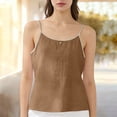 thumbnail image 6 of Endives Womens Tank Top Sleeveless Shirt Thin Strap Crew Neck Camisole Slimming Flared Top Daily Wear Outerwear, 6 of 6