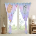 thumbnail image 4 of Kawaii Cat Curtains & Drapes Pink Blue Purple Pastel 30%-50% Blackout Curtains Rainbow Ombre Cats Window Curtains Women,Cute Cat Window Treatments 2 Panels Cat Lover Room Decor,38"Wx45"L, 4 of 6