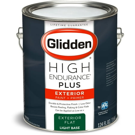 High Endurance Plus Light Base Flat Exterior Paint, 1-Gallon