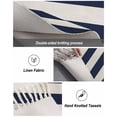 thumbnail image 5 of Simple Horizontal Stripes Line Bath Rug 2x3ft Woven Bathroom Entryway Runner Rug, Washable Living Room Hallway Bedroom Kitchen Carpet with Tassels, Non-Shedding Indoor Outdoor Throw Doormat, 5 of 5