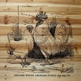 thumbnail image 2 of "White Leghorn" Painting Print on Natural Pine Wood, 2 of 5