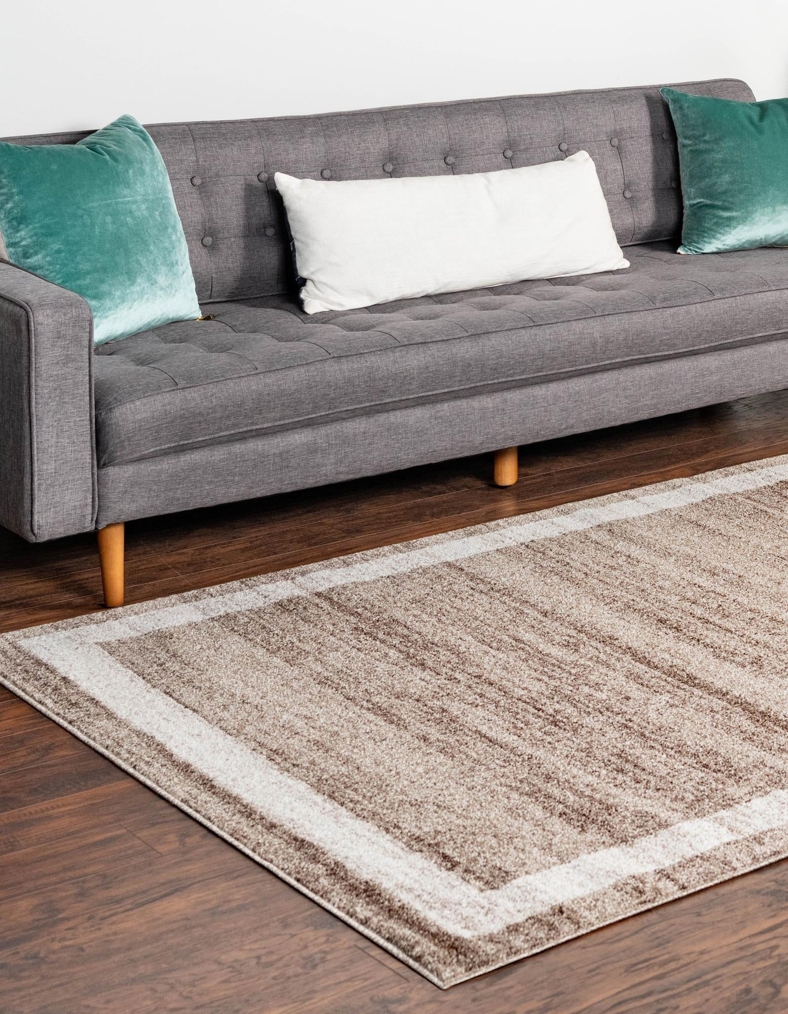 Rugs.com Angelica Collection Rug – 10' x 13' Light Brown Medium Rug Perfect For Living Rooms, Large Dining Rooms, Open Floorplans