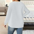 thumbnail image 4 of HAiming Womens Plus Size Sweatshirt Casual Long Sleeve Pullover Crew Neck Solid Color Tops Basic Shirt, 4 of 5