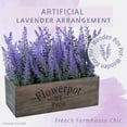 thumbnail image 2 of Butterfly Craze Artificial Lavender Plants in Rustic Wooden Planters - Lifelike, Stunning Faux Silk Purple Flowers Perfect for Elevating Your Patio, Home Décor, or Office, Large Dark Brown Pot, 2 of 8
