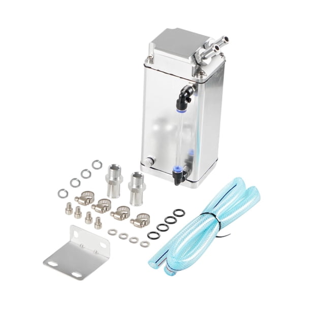 Kit genérico de depósito de aceite con filtro de ventilación, compacto, de repuesto, resistente, para automóviles. Plata