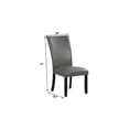 thumbnail image 2 of Transitional Chairs Upholstered PU Gray Tufted Nailhead Trim 2pc Set, 2 of 4