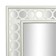 thumbnail image 6 of DecMode 23" x 31" Silver Glass Mirrored Geometric Single Drawer Console Table with Mirror, 2-Pieces, 6 of 16