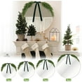 thumbnail image 3 of Grinzy 2.6ft Christmas Mirror Garland Artificial Norfolk Pine Swag for Mirror with Velvet Bow Faux Greenery Garlands Christmas Wreath for Xmas Home Door Mailbox Indoor Fireplace Decor(Dark Green), 3 of 7