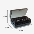 thumbnail image 1 of Box Organizer Transparent Visual Design Capacity Portable Storage Case with Date Labels for Home Travel Weekly 7 Day Organizer Box for Store, 1 of 7